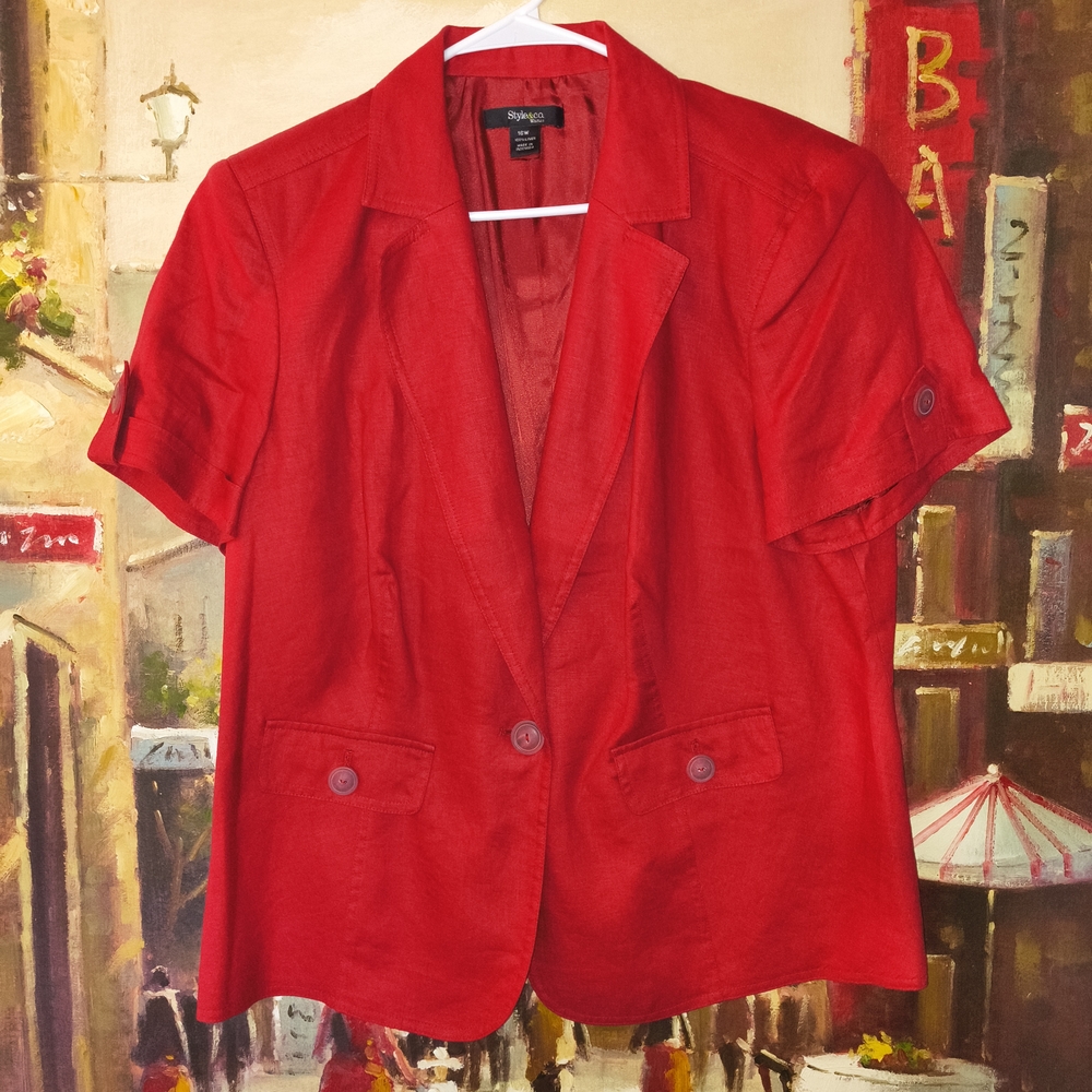 Style & Co. Vibrant Red Women's Blazer
